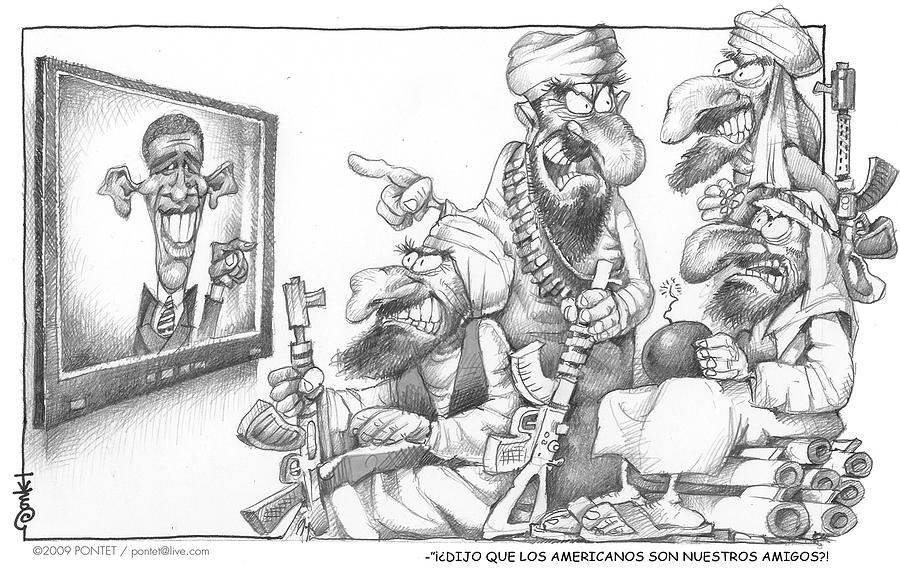 900x571 Message From Obama Drawing By Caricatures By Pontet