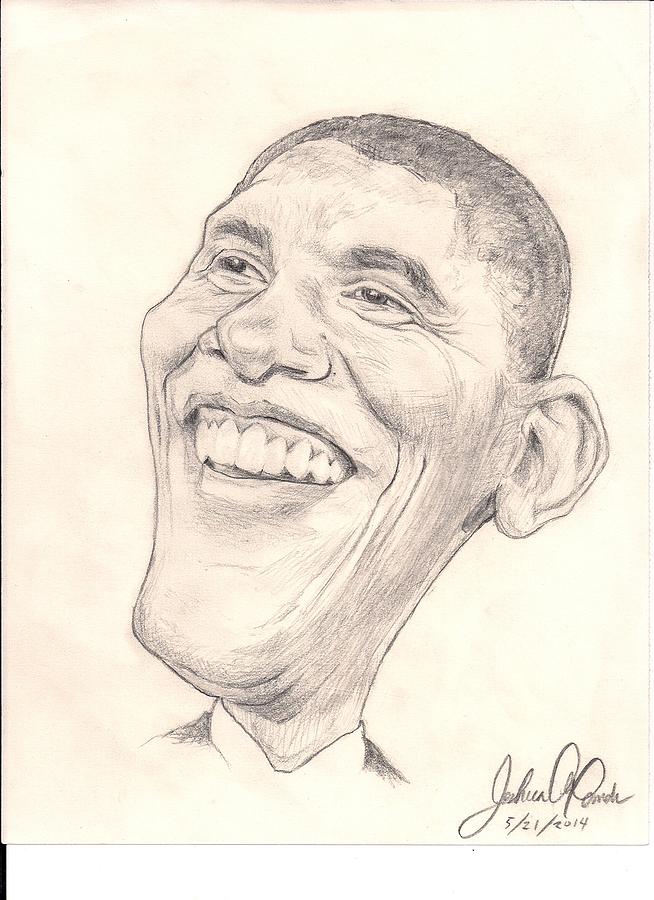 654x900 Obama Caricature Drawing By Joshua Alexander