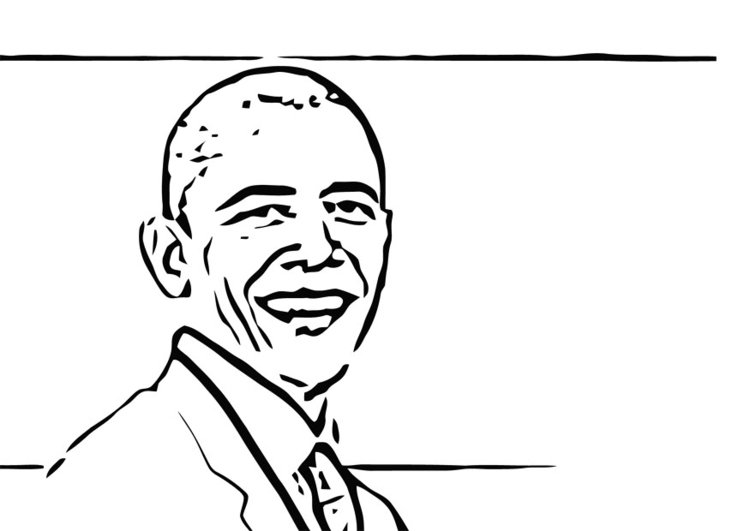 750x531 Coloring Page Barack Obama