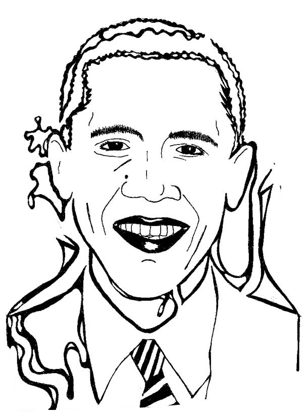 600x823 Barack Obama Coloring Page