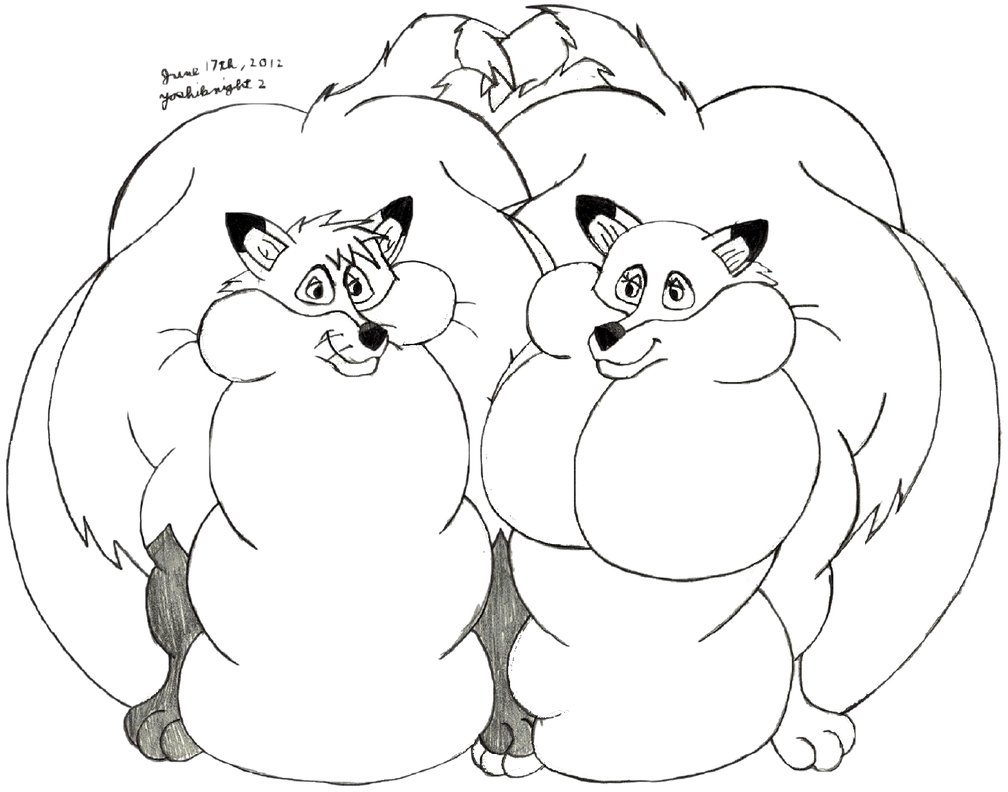 1008x792 Obese Tod And Vixey By Yoshiknight2