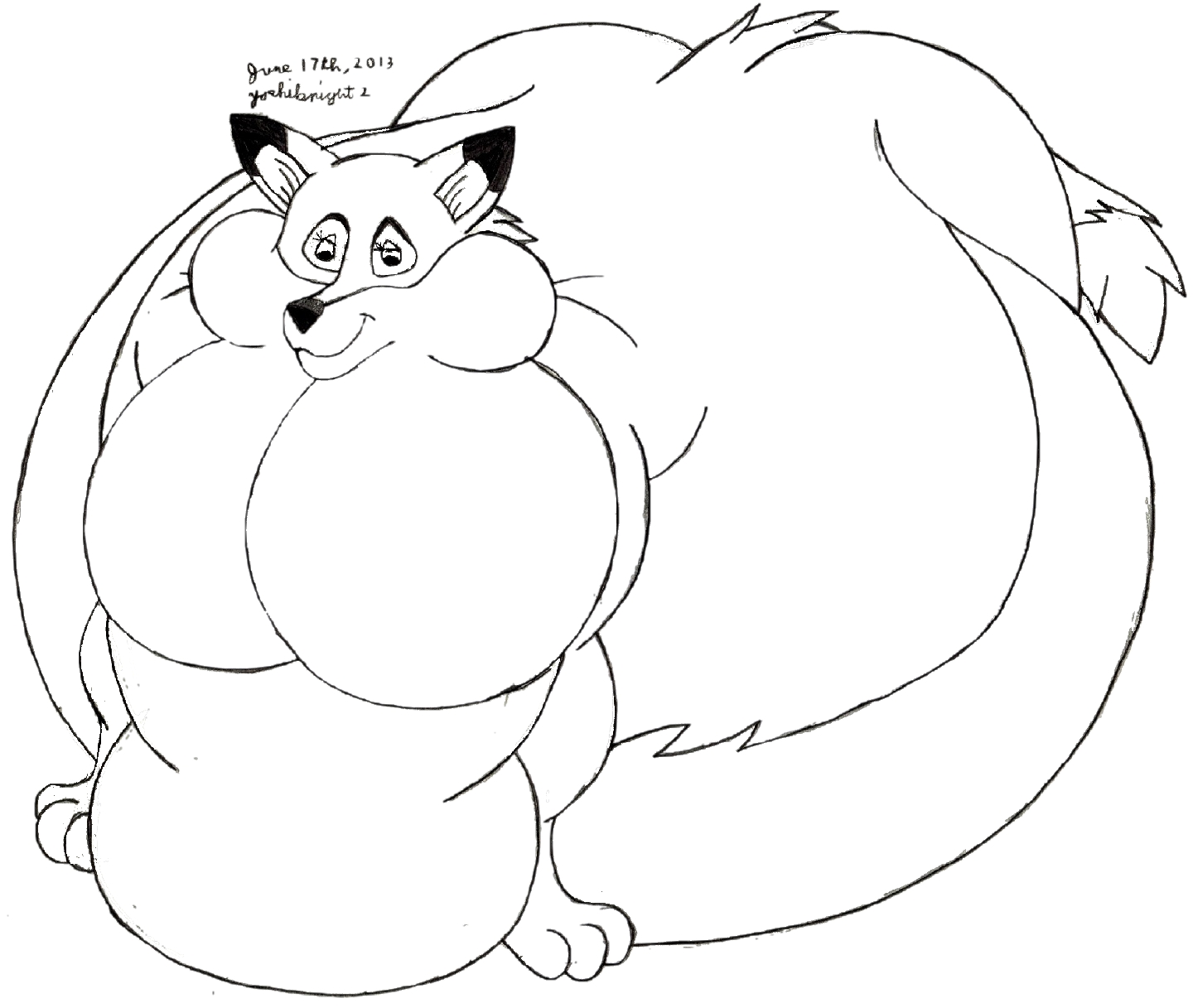 1440x1217 Obese Vixey Weasyl