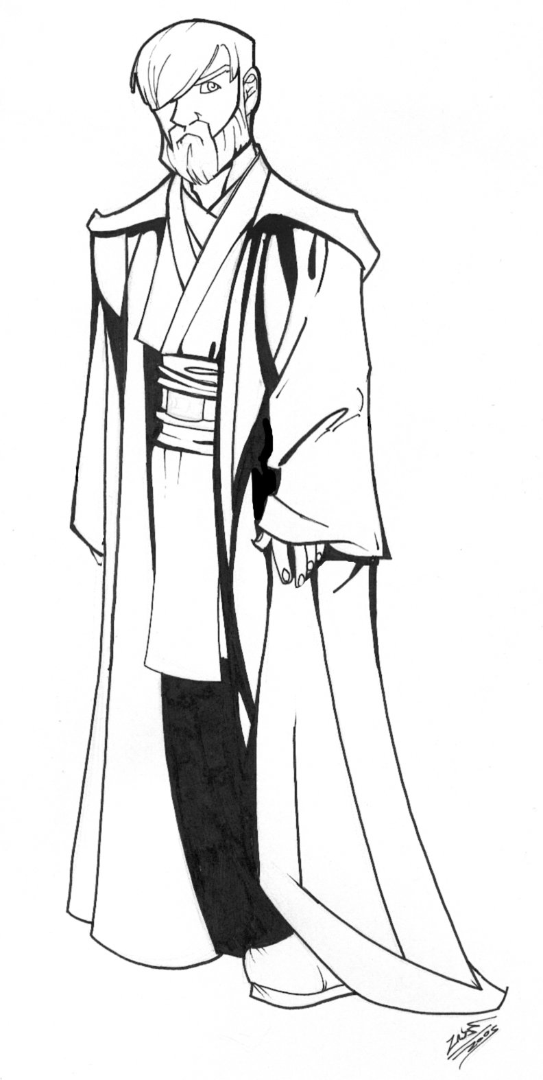 Obi Wan Kenobi Drawing at GetDrawings | Free download