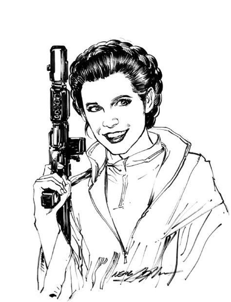 474x621 Princess Leia By Neal Adams Sketches