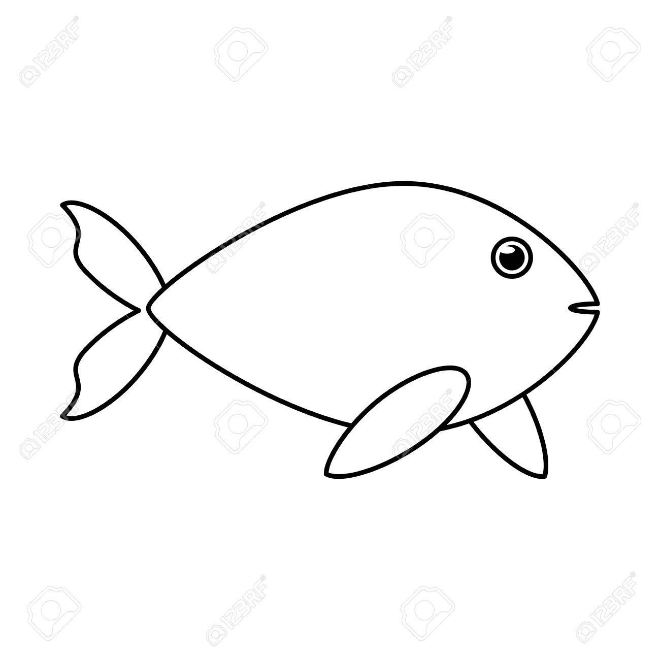 1300x1300 Fish Animal Cartoon Icon. Sea Life Ecosystem Fauna And Ocean