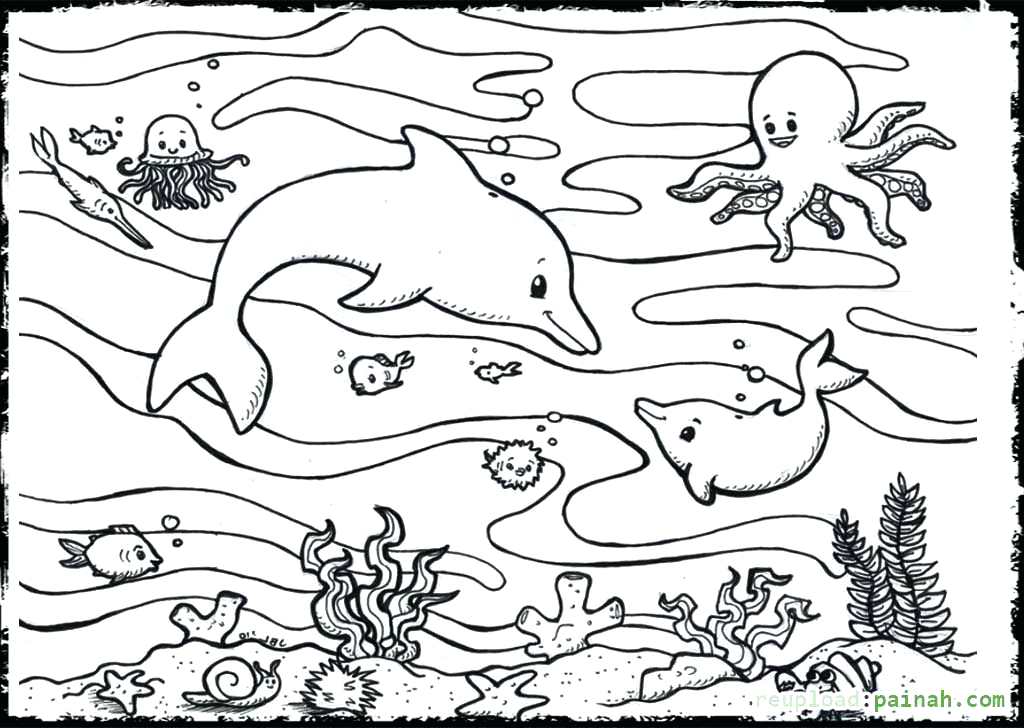 1024x728 Ocean Scene Coloring Page Like This Item Underwater Ocean Scene