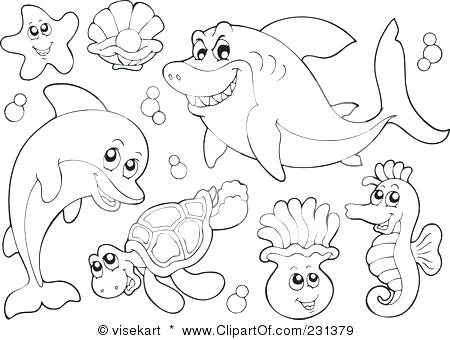 450x340 Marine Coloring Page Download Coloring Page With Sea Scene Marine