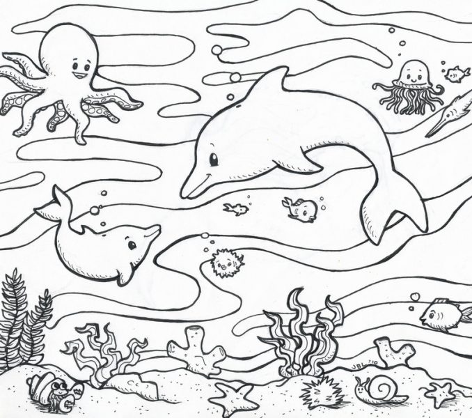 678x600 Awesome Ocean Coloring Page 46 For Your Coloring For Kids