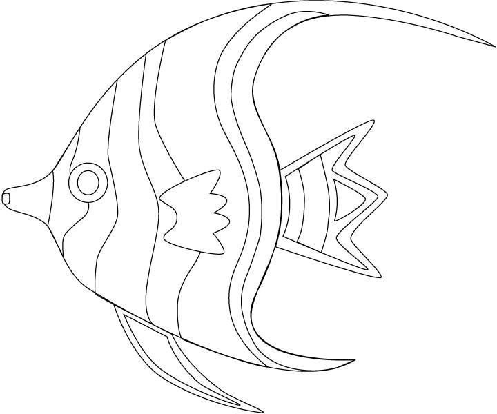 720x600 Sea Fish Coloring Pages