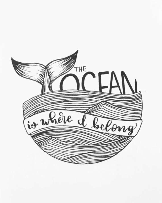 570x713 Items Similar To Ocean Line Drawings On Etsy