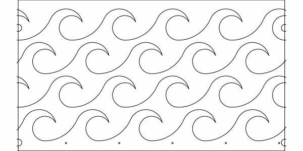 600x300 Quilt Ez Long Arm Quilting Design Templates, Choose From 20 Styles