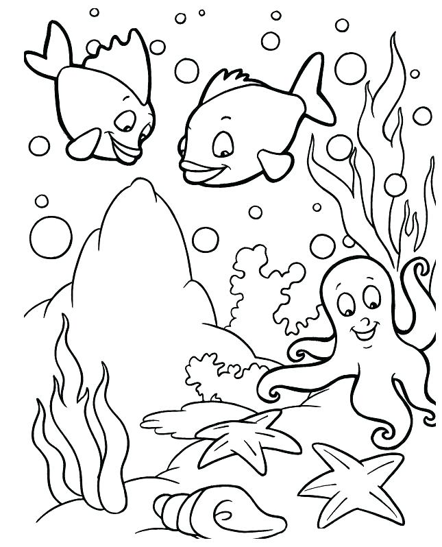 645x798 Ocean Scene Coloring Page Ocean Scene Coloring Page Underwater