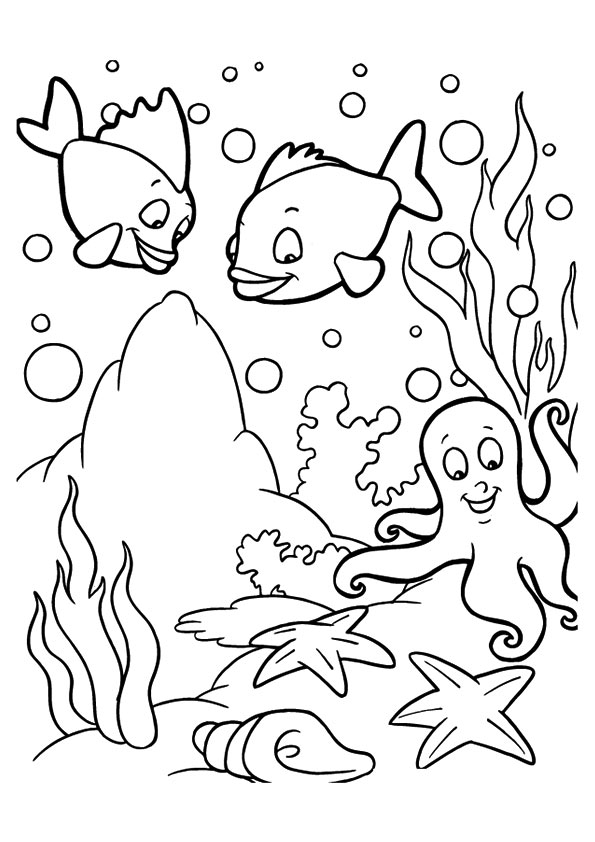 595x842 Impressive Underwater Coloring Pages Ocean Scenes Scene
