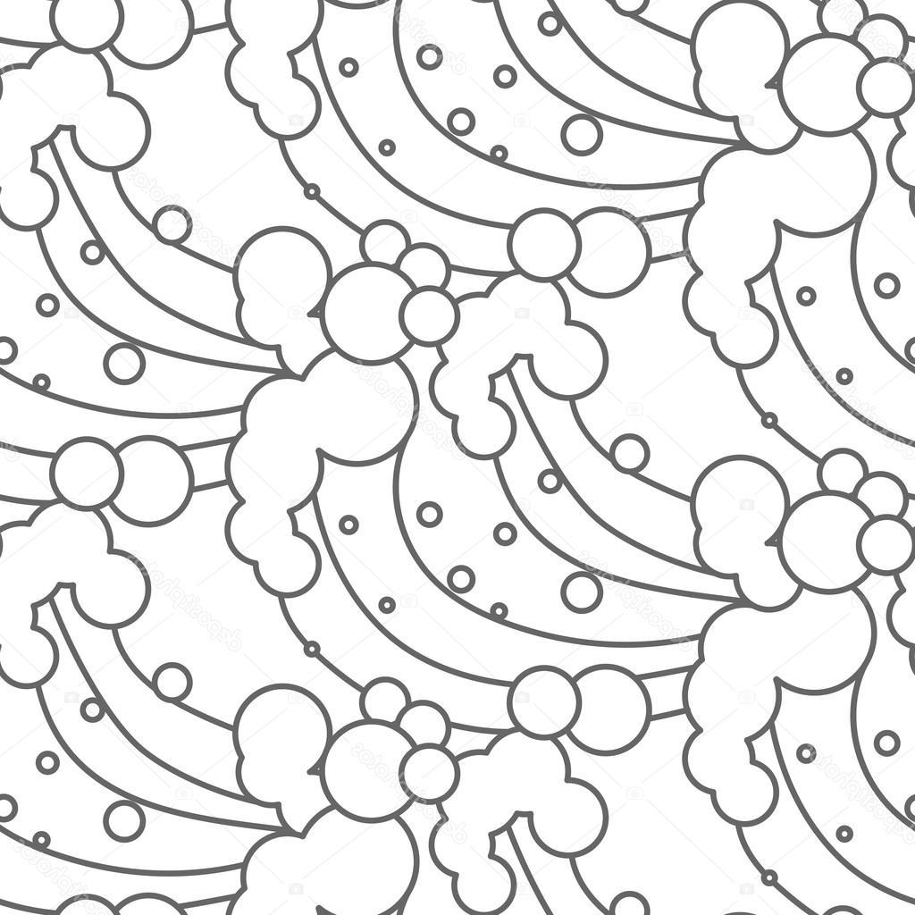 1024x1024 Best Stock Illustration Ocean Waves Black And White File Free