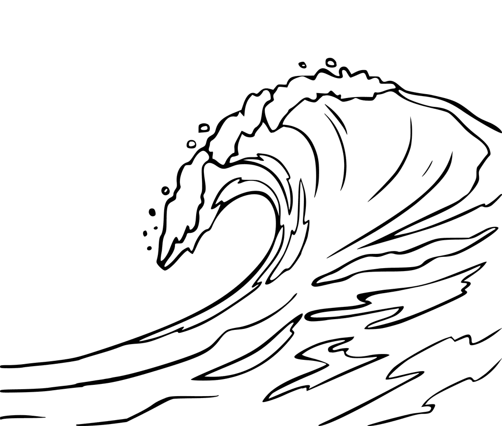 1024x869 Ocean Waves Coloring Pages
