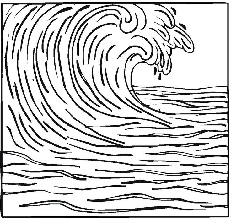 736x694 Wave Coloring Sheet