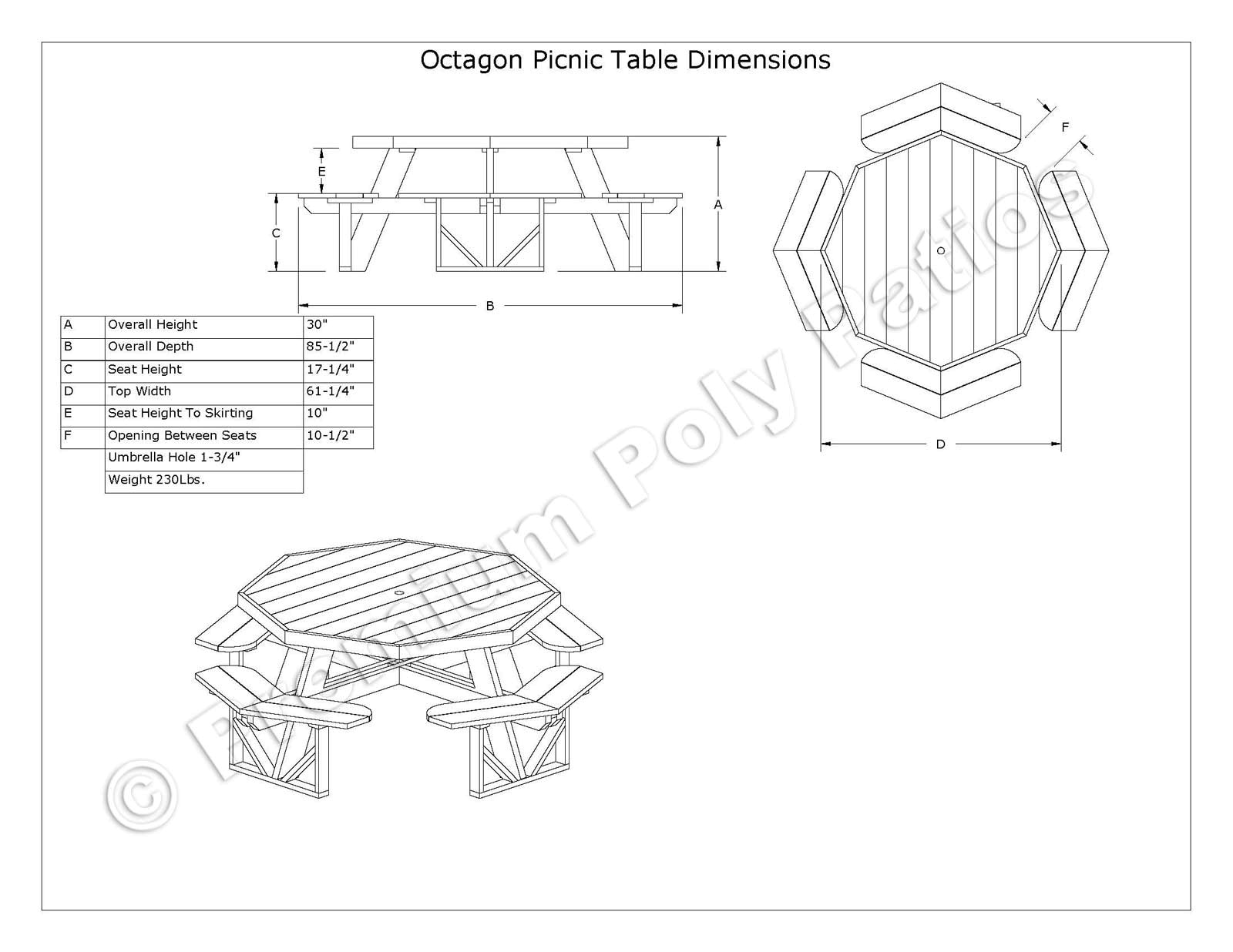 1600x1236 Octagon Picnic Table Plans And Drawings Best Table Decoration