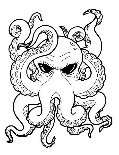 490x640 The Best Octopus Outline Ideas On Simple Squid