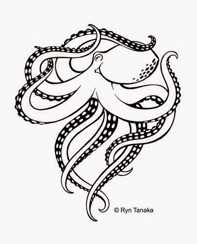 404x500 Simple Octopus Drawing