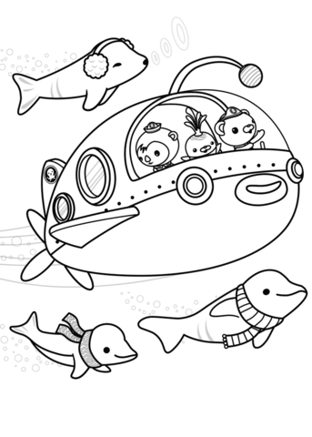343x480 The Octonauts Explore! Coloring Page Free Printable Coloring Pages