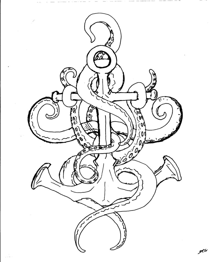 798x1000 Octopus Anchor Tattoos
