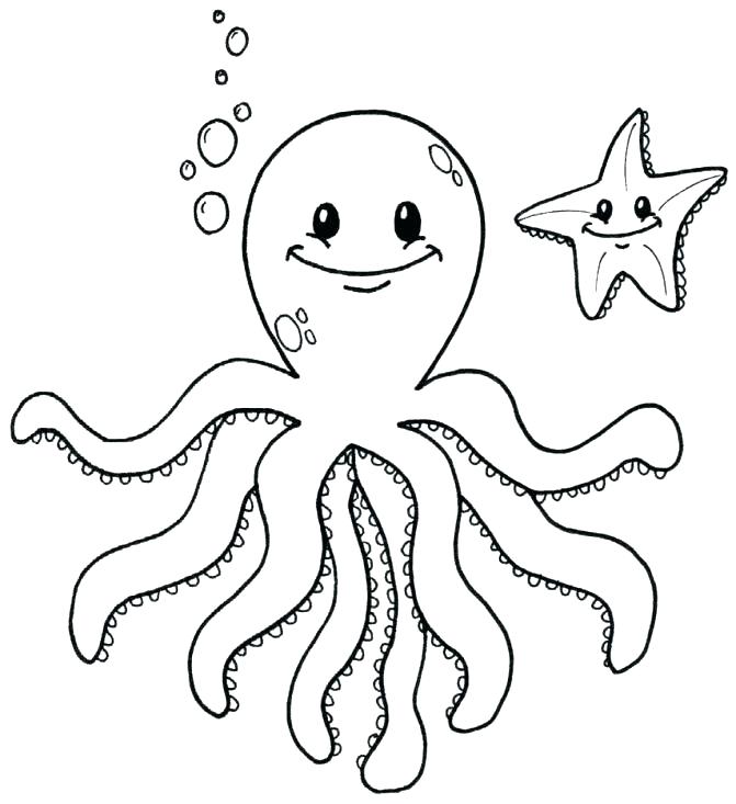 671x733 This Is Octopus Coloring Page Images Octopus Adult Coloring Page