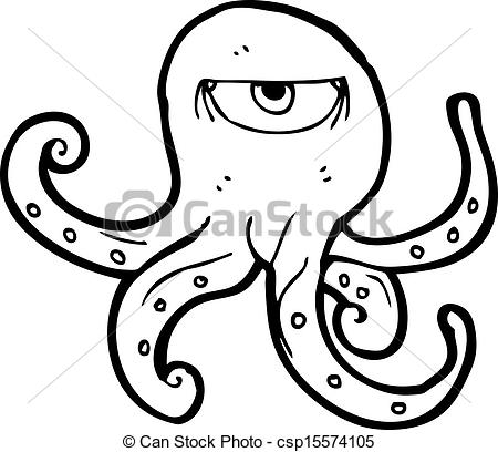 450x408 Cartoon Octopus Alien Vector Clipart