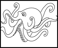 200x167 How To Draw Octopus Drawing Tutorials Amp Drawing Amp How To Draw