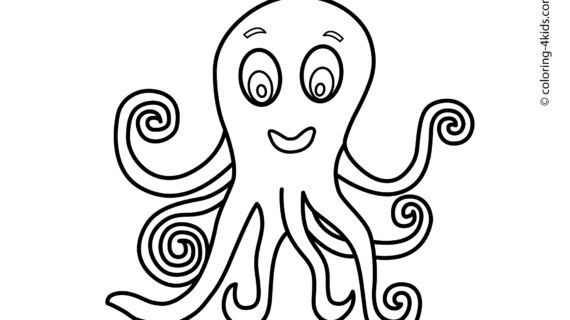 570x320 Octopus Drawing For Kids Happy Octopus