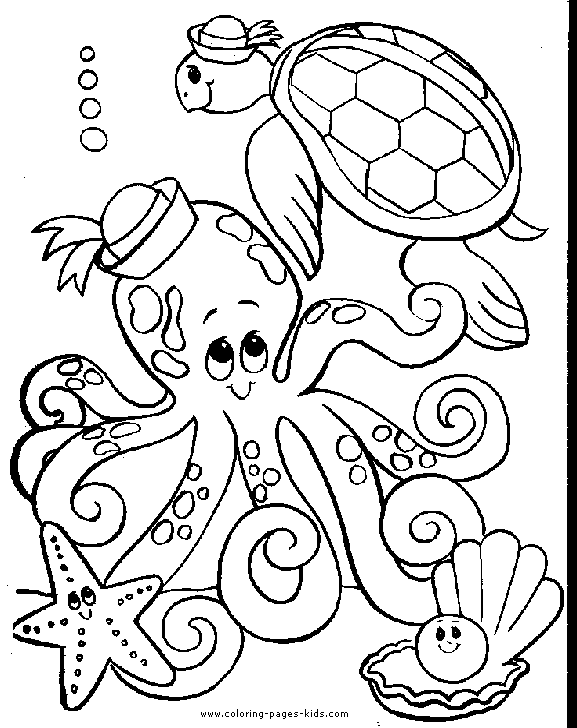 577x728 Octopus Color Page, Animal Coloring Pages, Color Plate, Coloring