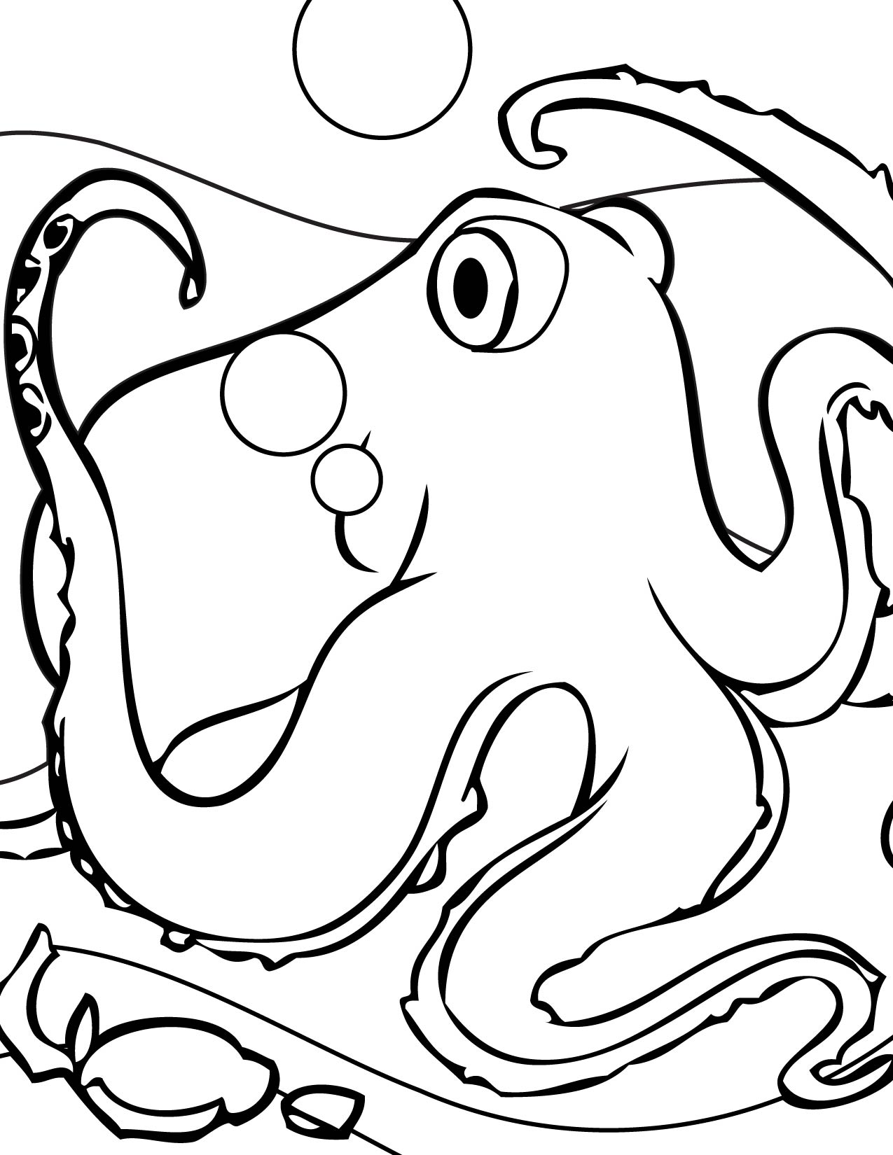 1275x1650 Free Printable Octopus Coloring Pages For Kids