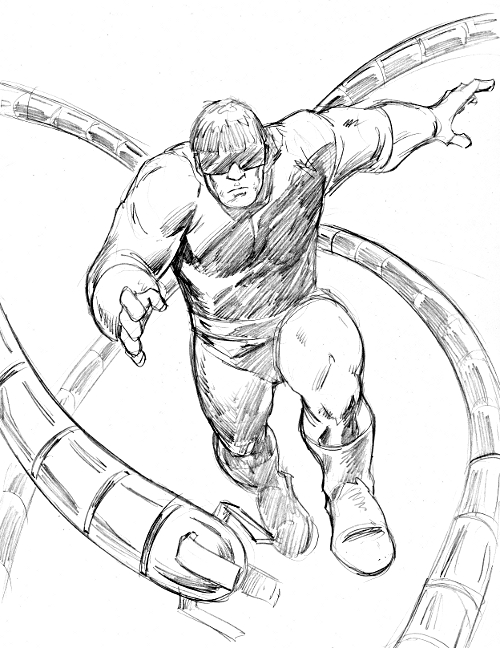 500x648 Doctor Octopus Sketch By 3xlt