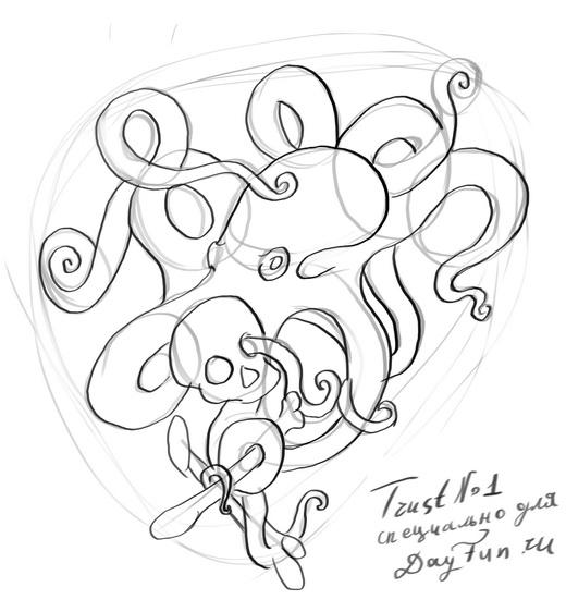 520x562 How To Draw An Octopus Step By Step