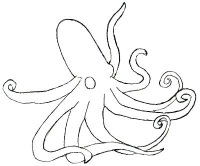 400x332 How To Draw Octopus Adding The Graphite Pencil Strokes Octopus