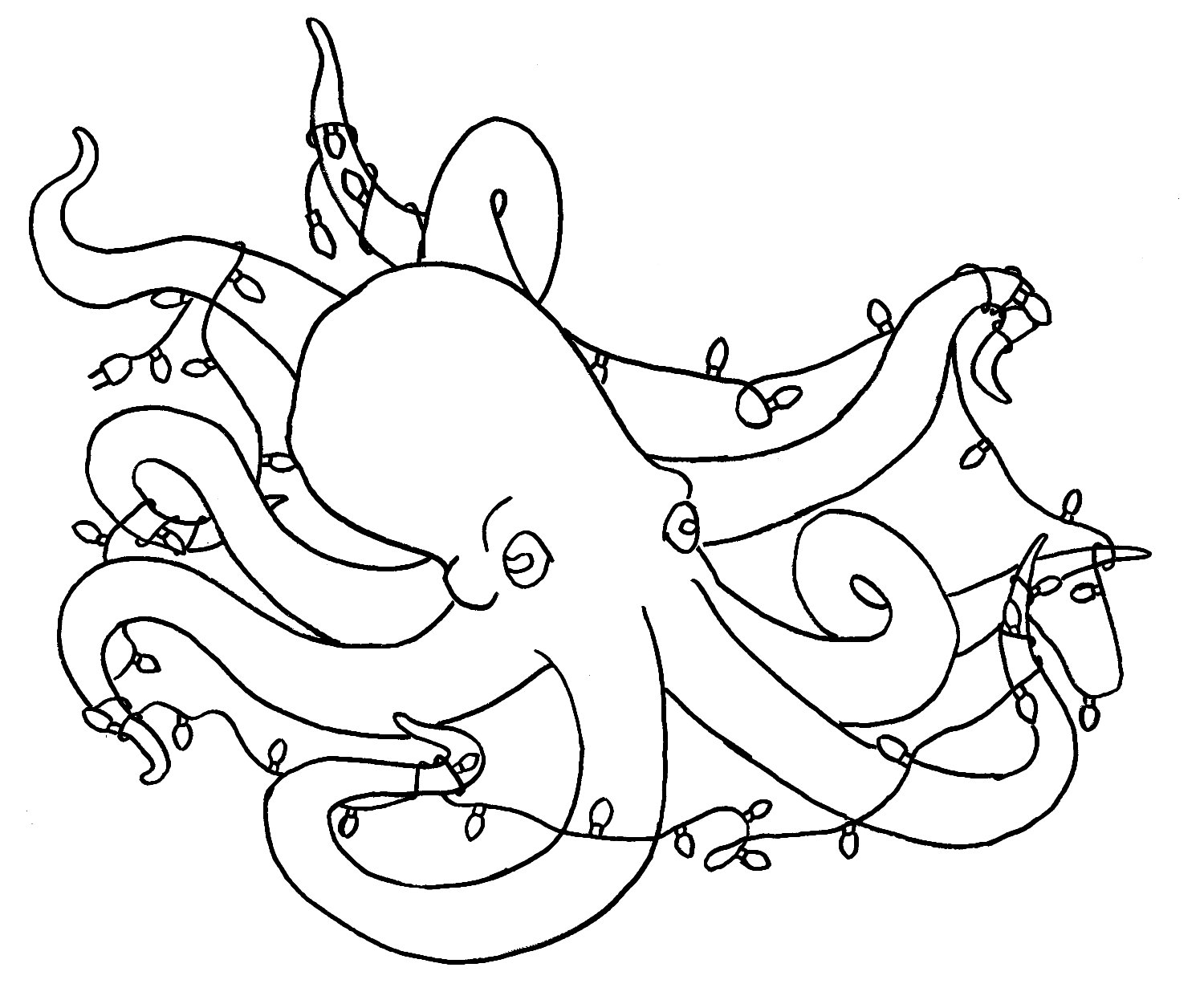 1500x1246 Octopus Line Drawing