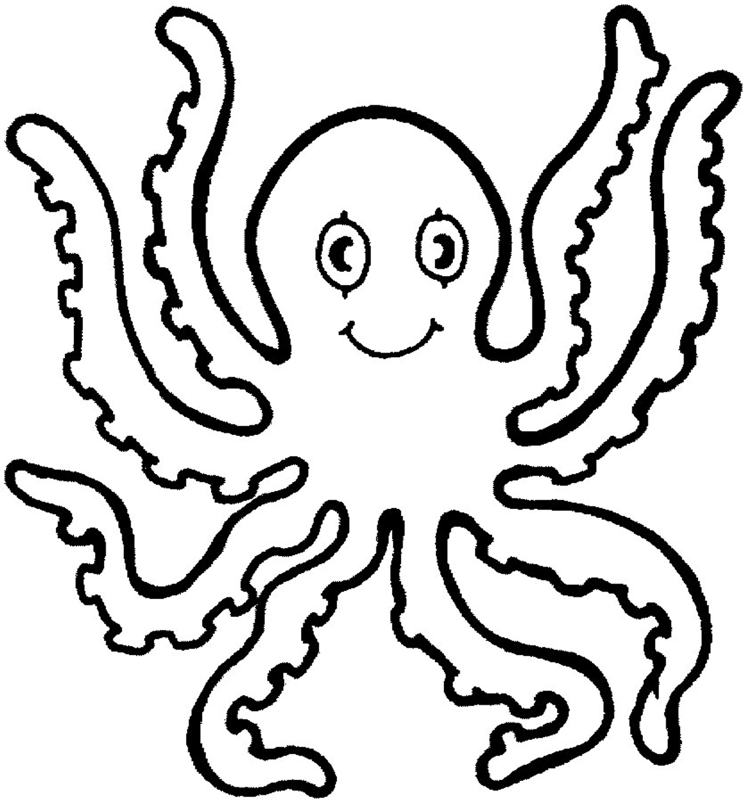 1500x1613 Octopus Black And White Drawing Octopus Clipart