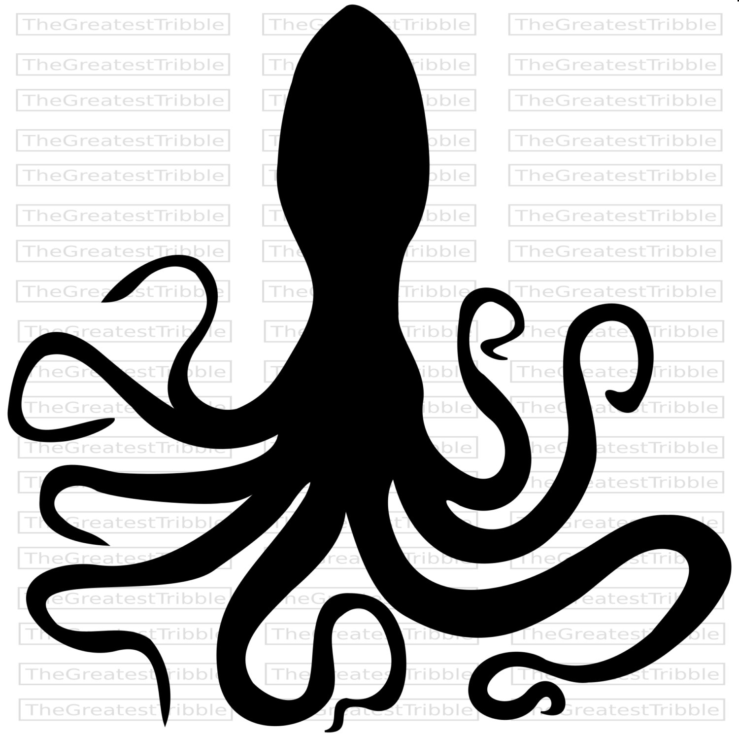 1500x1495 Octopus Silhouette Octopus Outline Clip Art Svg Png Jpg Vector