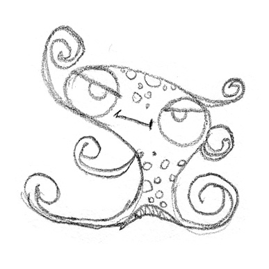 387x387 Octopus Pencil Sketch