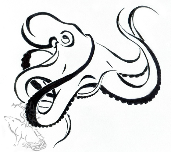 561x500 Drawn Octopus Tribal