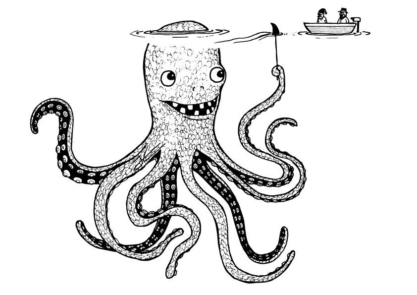 842x595 Octopus Drawing Jonas Claesson