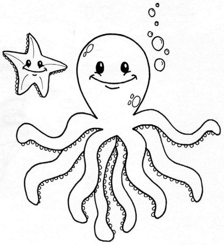 769x840 Octopus Coloring, Download Octopus Coloring