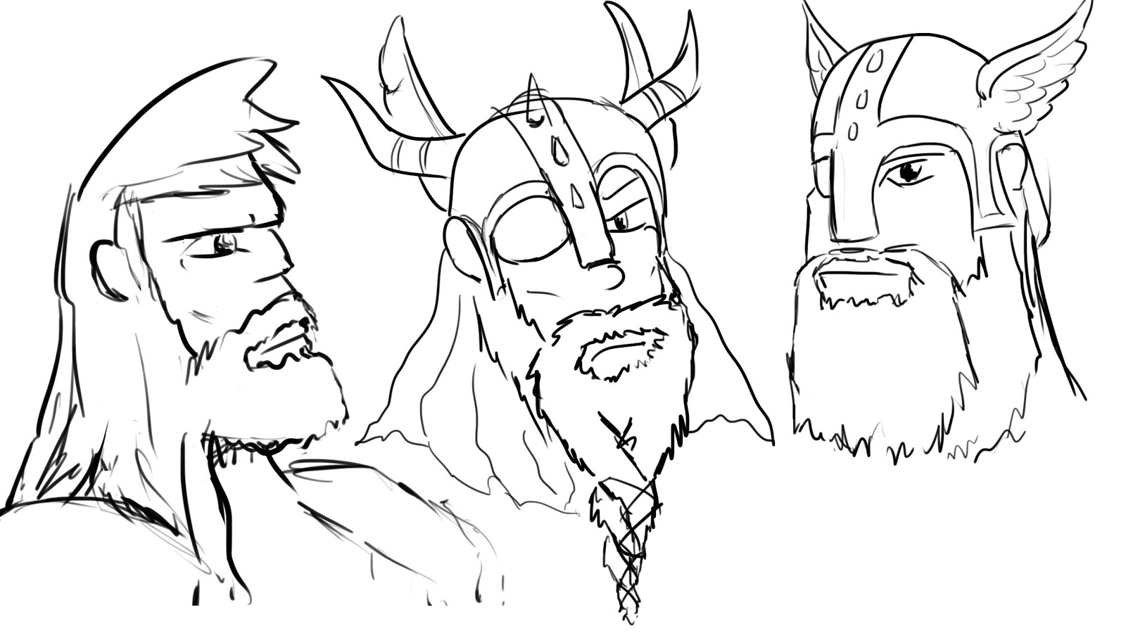 1600x900 Joey Ku Character Design Project Hero Odin's Faces And Body Thumb 3