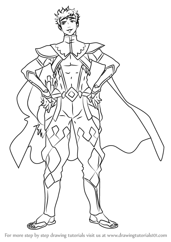 567x800 Learn How To Draw Odin From Fire Emblem (Fire Emblem) Step By Step