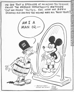 311x385 M965.199.1029 Of Mice And Men. Drawing, Cartoon John Collins