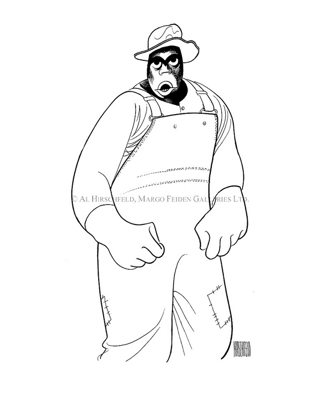 640x800 Al Hirschfeld ~ James Earl Jones In Of Mice And Men Humor