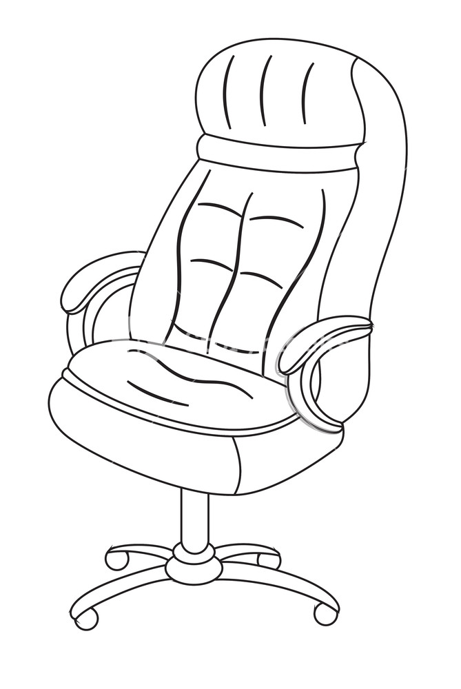 669x1000 Office Chair Shape Vector Royalty Free Stock Image