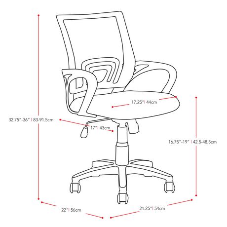 460x460 Corliving Workspace Mesh Back Office Chair Walmart Canada