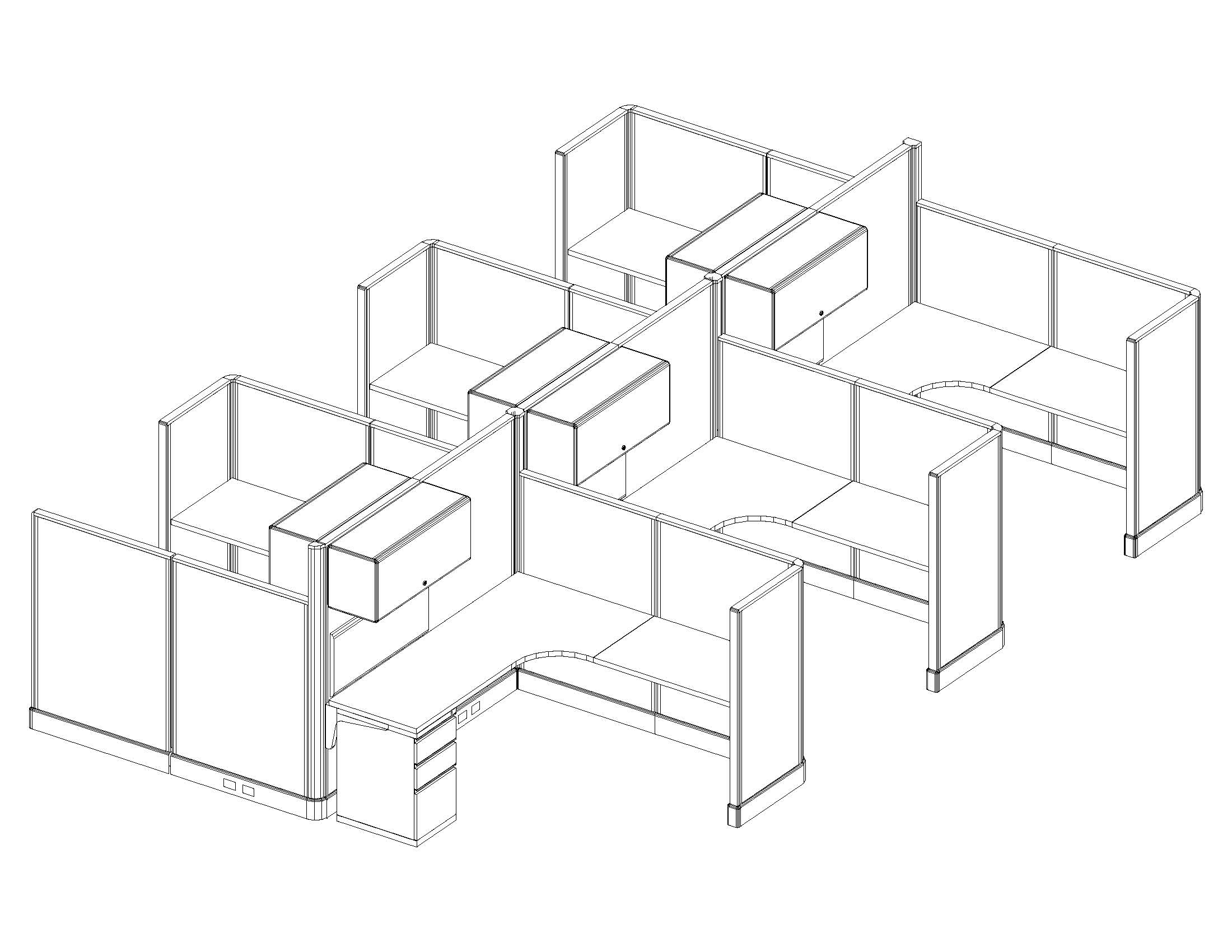 Office Cubicle Drawing at GetDrawings | Free download