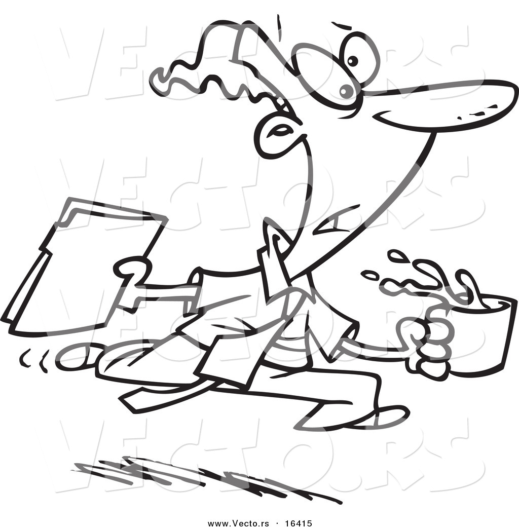 1024x1044 Vector Of A Cartoon Office Gofer Assistant