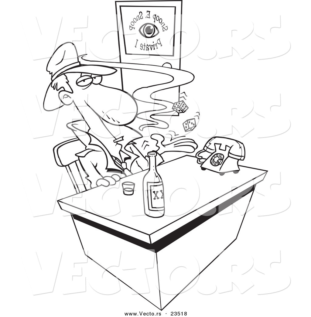 1024x1044 Cartoon Vector Of Cartoon Snoop In An Office